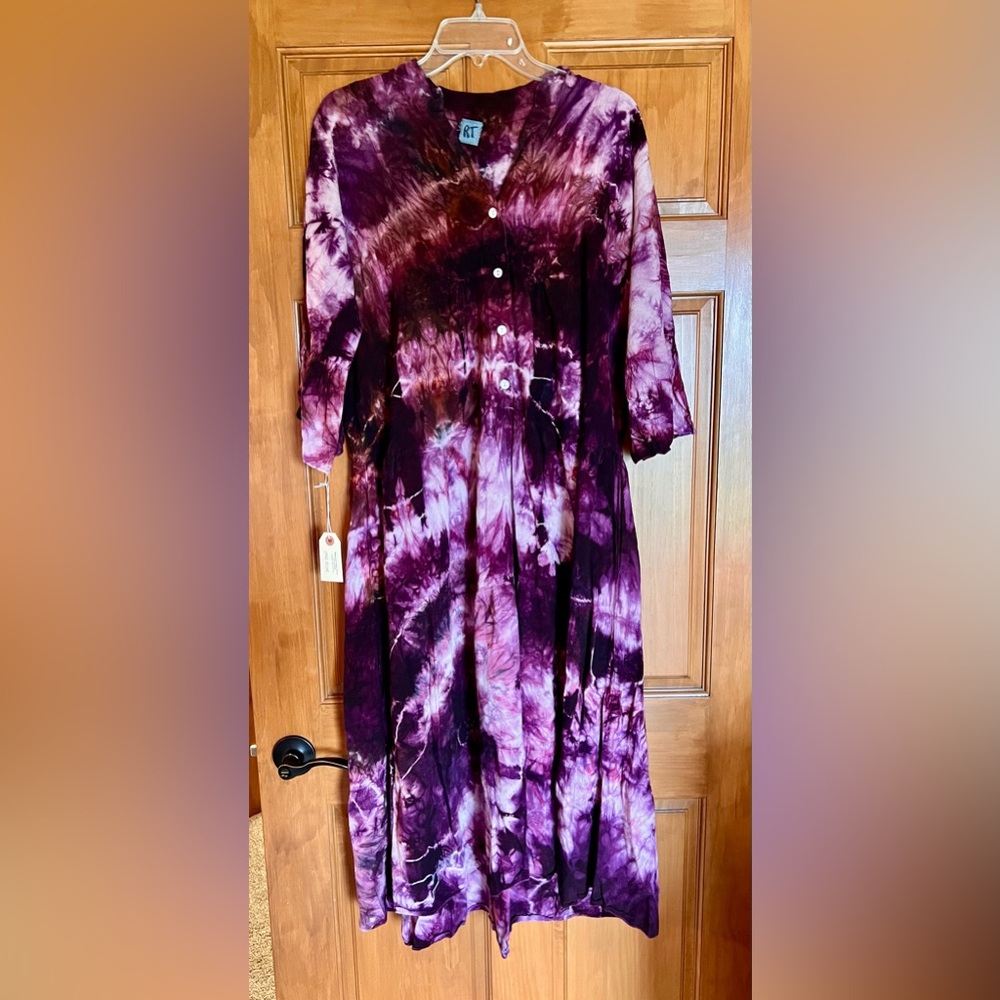 Rough & Tumble Vintage Purple Cotton Maxi Dress